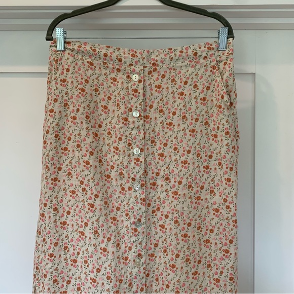 Cynthia Rowley 100% Linen Floral Skirt - Picture 1 of 5